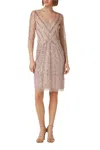 Adrianna Papell Ap1e209226 Short Cocktail Sequin Dress In Pink
