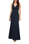 Adrianna Papell Ap1e210671 Long Mermaid Fit Formal Evening Dress In Blue