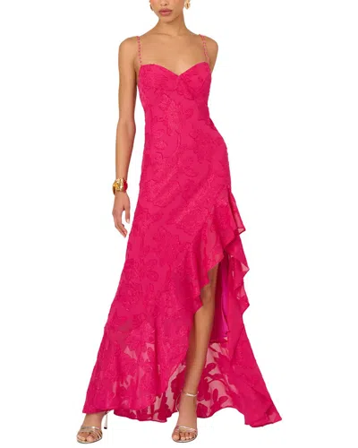 Adrianna Papell Asymmetrical Dress In Pink