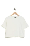Adrianna Papell Back Button Ottoman Rib Knit Top In White