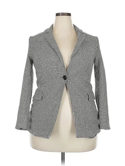 Pre-owned Adrianna Papell Blazer Jacket In Black