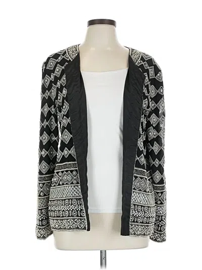 Pre-owned Adrianna Papell Blazer Jacket In Black