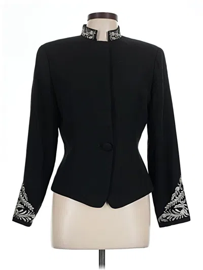 Pre-owned Adrianna Papell Blazer Jacket In Black