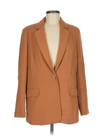 Pre-owned Adrianna Papell Blazer Jacket In Brown