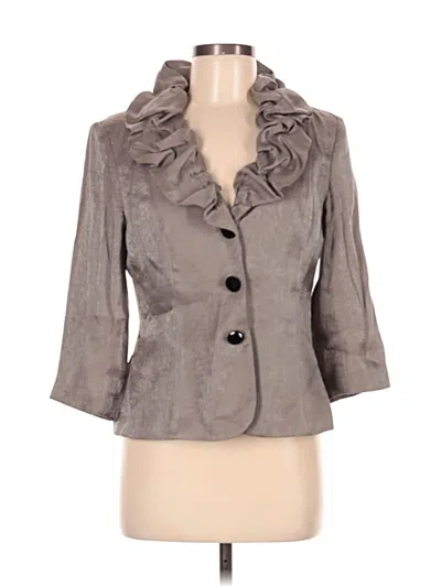 Pre-owned Adrianna Papell Blazer Jacket In Gray
