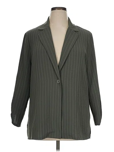 Pre-owned Adrianna Papell Blazer Jacket In Green