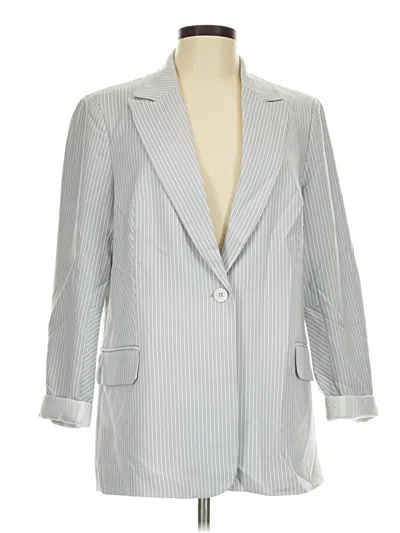 Pre-owned Adrianna Papell Blazer Jacket In Silver
