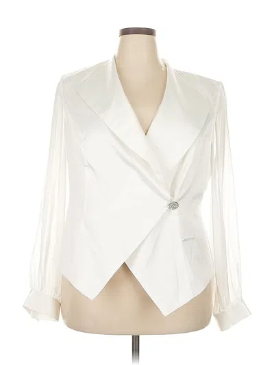 Pre-owned Adrianna Papell Blazer Jacket In White