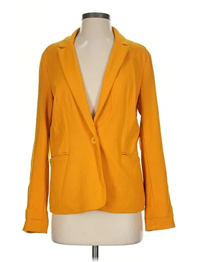 Pre-owned Adrianna Papell Blazer Jacket In Yellow