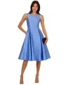 Adrianna Papell Boat-neck A-line Dress