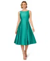 Adrianna Papell Boat-neck A-line Dress