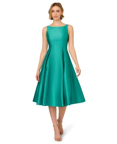 Adrianna Papell Boat-neck A-line Dress