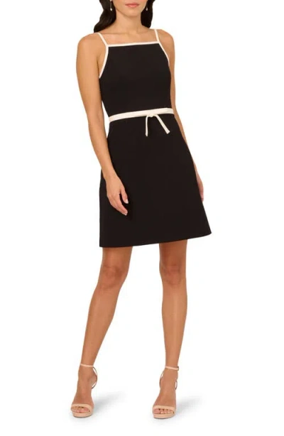 ADRIANNA PAPELL ADRIANNA PAPELL BOW A-LINE CREPE DRESS
