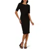 Adrianna Papell Bow Front Sheath Dress In Black