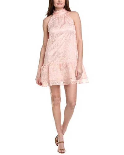 Adrianna Papell Burnout Trapeze Mini Dress In Purple