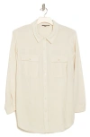 Adrianna Papell Button-up Utility Shirt In Barley