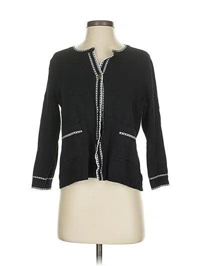 Pre-owned Adrianna Papell Cardigan Sweater In Black