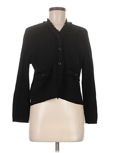 Pre-owned Adrianna Papell Cardigan Sweater In Black