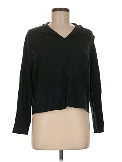 Pre-owned Adrianna Papell Cardigan Sweater In Black