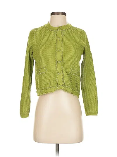 Pre-owned Adrianna Papell Cardigan Sweater In Green