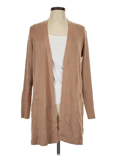 Pre-owned Adrianna Papell Cardigan Sweater In Tan