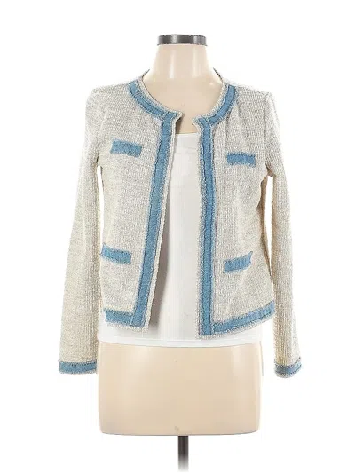 Pre-owned Adrianna Papell Cardigan Sweater In White