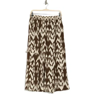 Adrianna Papell Cargo Pull-on Pants In Java/barley Ikat