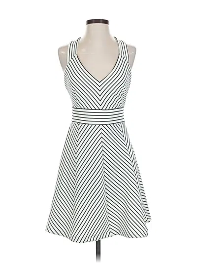 Pre-owned Adrianna Papell Casual Dress In White