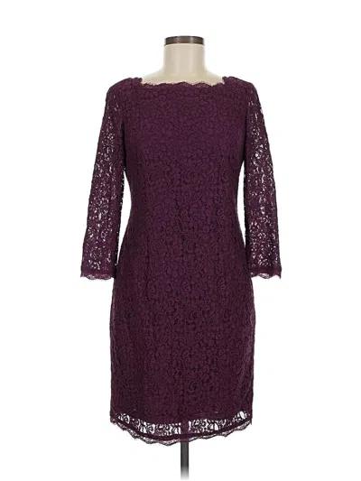 Pre-owned Adrianna Papell Cocktail Dress In Burgundy