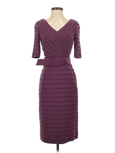 Pre-owned Adrianna Papell Cocktail Dress In Burgundy