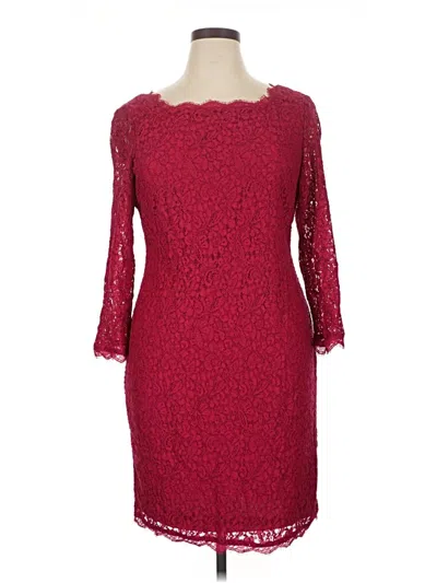 Pre-owned Adrianna Papell Cocktail Dress In Burgundy