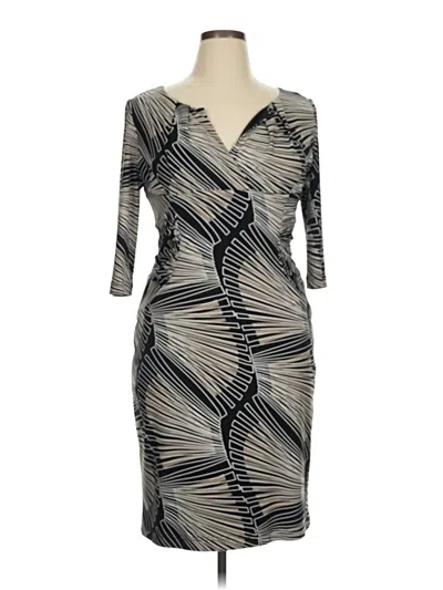 Pre-owned Adrianna Papell Cocktail Dress In Gray