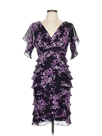 Pre-owned Adrianna Papell Cocktail Dress In Purple