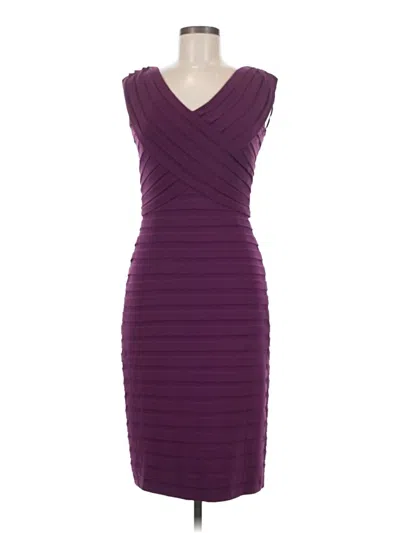Pre-owned Adrianna Papell Cocktail Dress In Purple