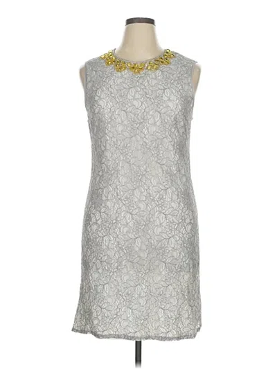 Pre-owned Adrianna Papell Cocktail Dress In Silver