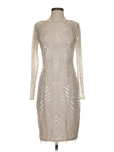 Pre-owned Adrianna Papell Cocktail Dress In Silver