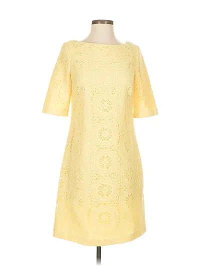 Pre-owned Adrianna Papell Cocktail Dress In Yellow