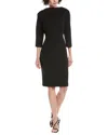 Adrianna Papell Crepe Midi Dress In Black