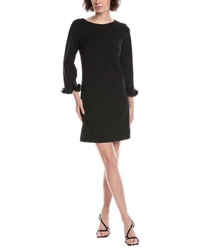 Adrianna Papell Crepe Mini Dress In Black