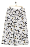 Adrianna Papell Crinkled Crop Pull-on Pants In Multi