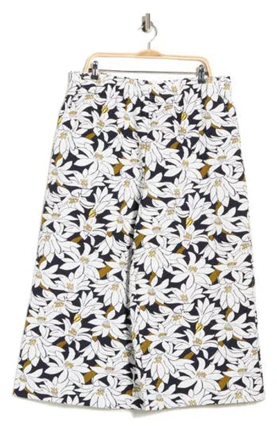 Adrianna Papell Crinkled Crop Pull-on Pants In Multi