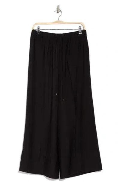 Adrianna Papell Drawstring Easy Pants In Black