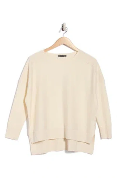 Adrianna Papell Drop Shoulder Tunic Sweater In Neutral