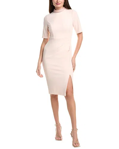 ADRIANNA PAPELL EMBELLISHED CREPE MINI DRESS