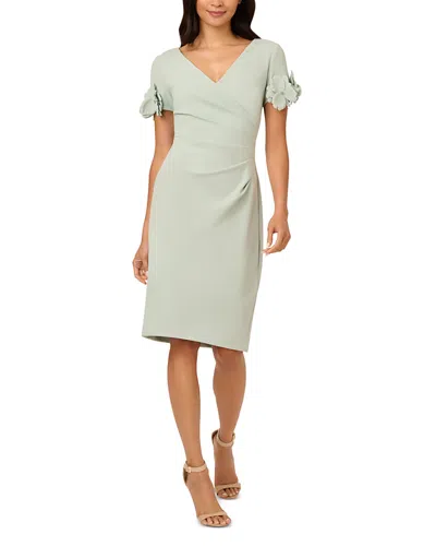 Adrianna Papell Embellished Sheath Dress In Icy Sage