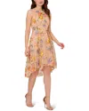 Adrianna Papell Floral Embroidered High-low Midi Dress