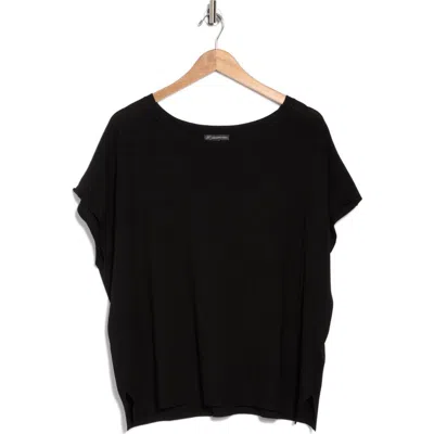 Adrianna Papell Exposed Seam Sweater In Black