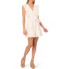 Adrianna Papell Eyelet Ruffle Cotton Mini Sundress In Ivory