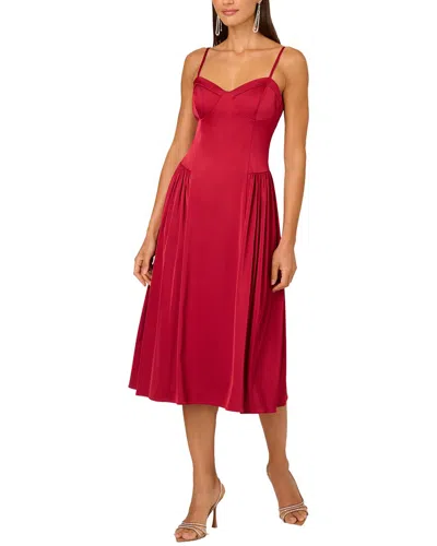 Adrianna Papell Fit & Flare Dress In Red