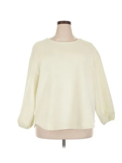 Pre-owned Adrianna Papell Fleece Jacket In White